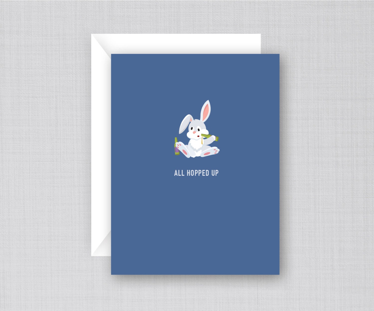 Drunk Easter Bunny Card Funny Easter Card