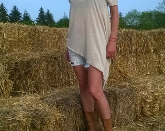 tunic/beige tunic/linen tunic/every day tunic