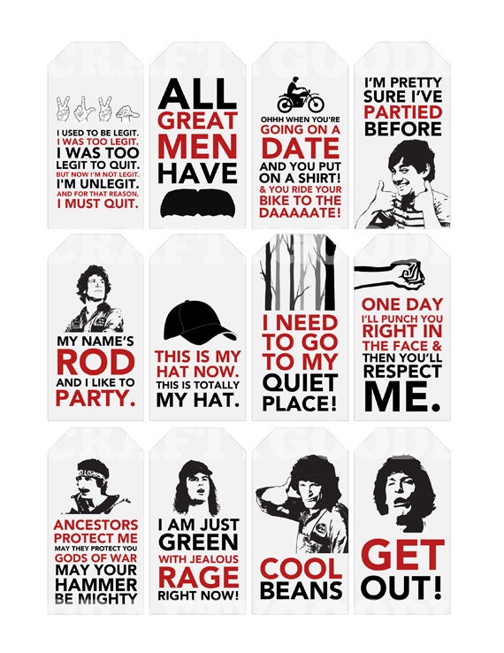 Hot Rod Quote Gift Tags Printable Typography by CraftyGoode