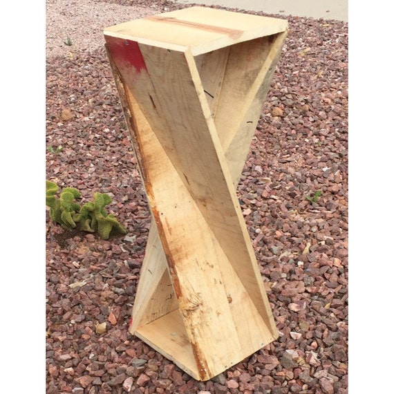 Items similar to Twisted pallet wood side table on Etsy