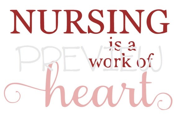 Nursing Is A Work Of Heart Svg By Scrapcutsnpieces On Etsy