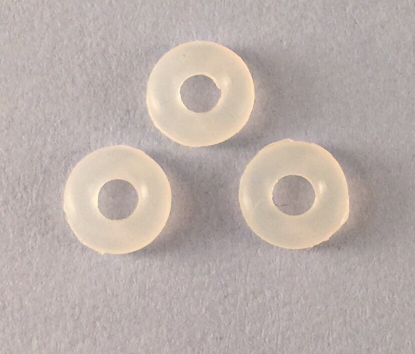 Silicone Rubber Spacer Washer Semi Clear 07mm by Collecthemall