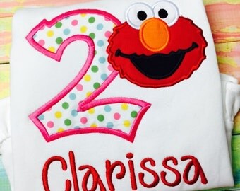 Elmo Birthday Shirt / Birthday/ Sesame Street/Personalized