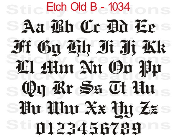 Type Your Own Lettering Of Old English 63