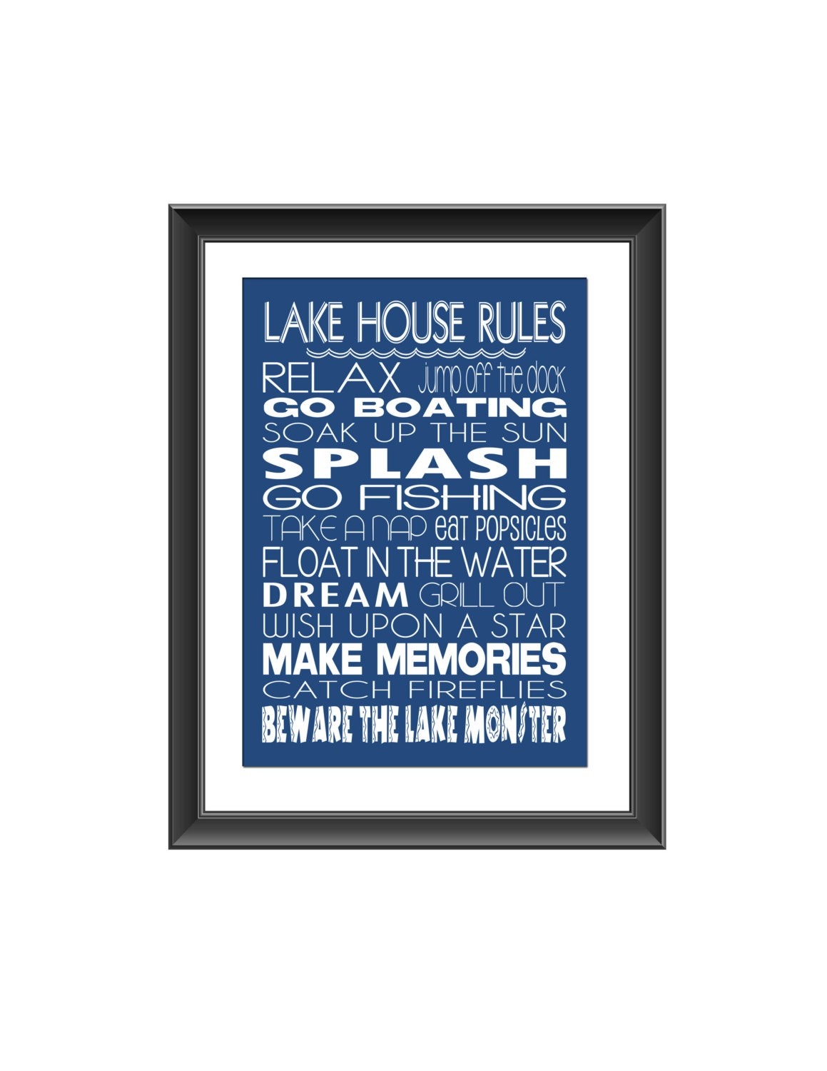 Lake Rules Print Lake Rules Poster Lake House Decor Lake