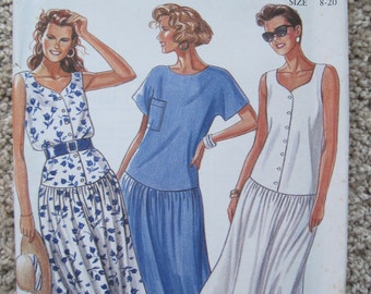 UNCUT Misses Dress - Size 8 to 20 - Simplicity Sewing Pattern 6533