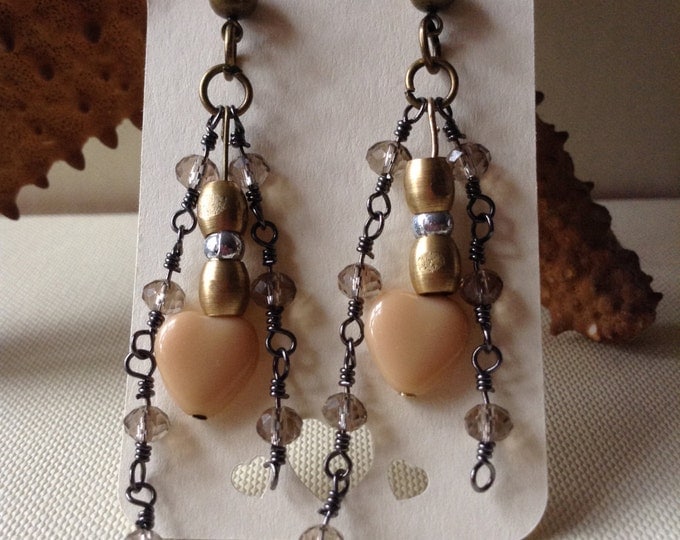 Ivory Heart Earrings