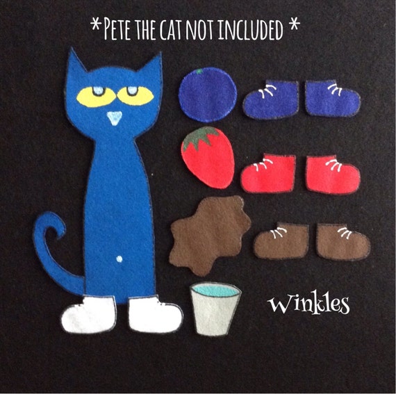 Pete the cats new white shoes felt story ADD by WinklesResources