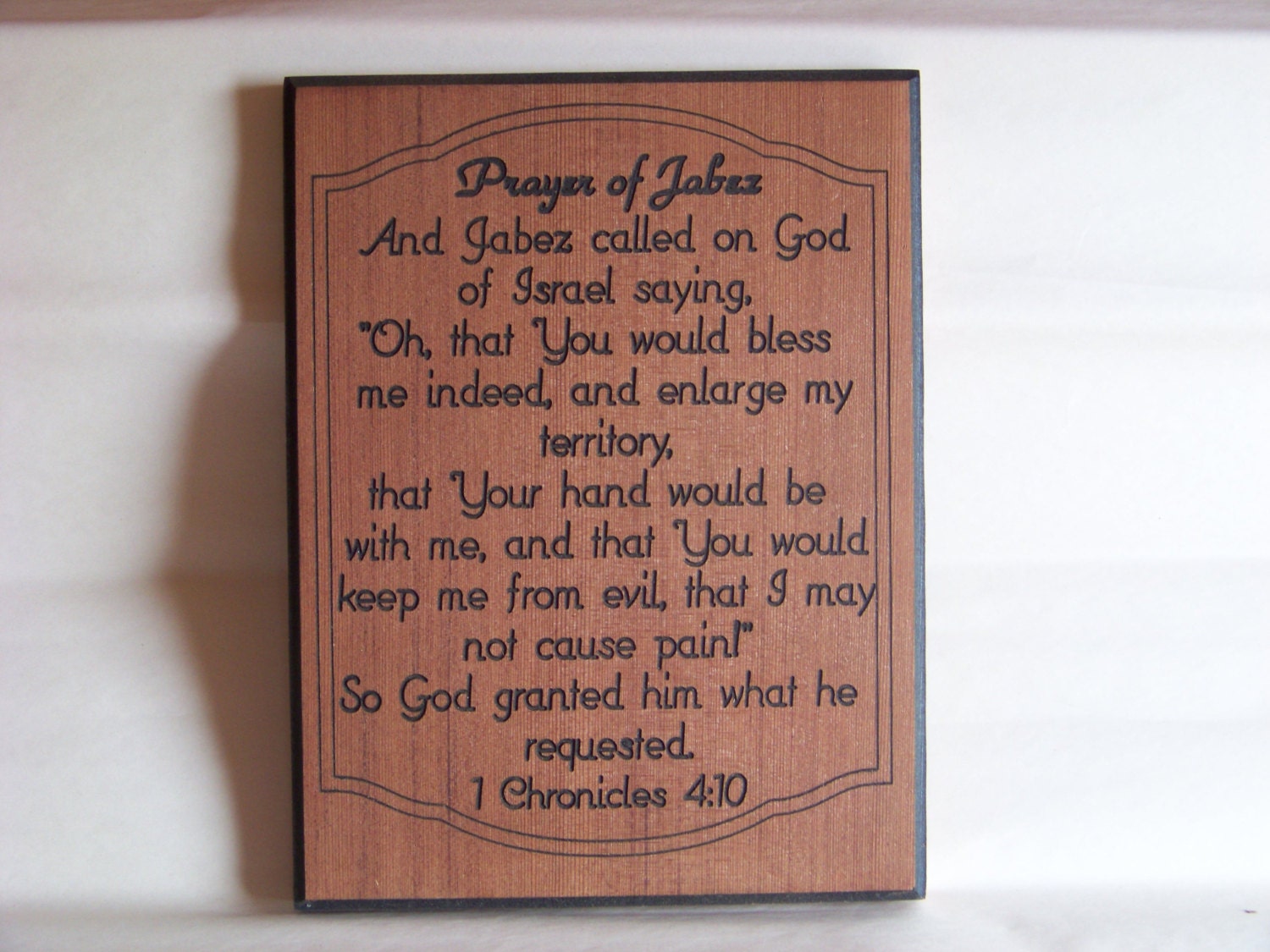 Prayer of Jabez 1 Chronicles 4:10 by PNBWoodWorks on Etsy