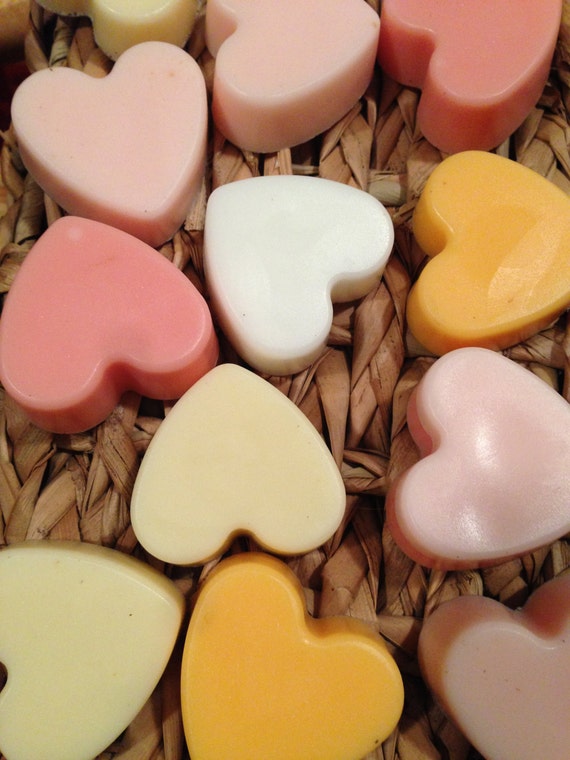 Small Heart Shaped Soaps - Quantity of 12