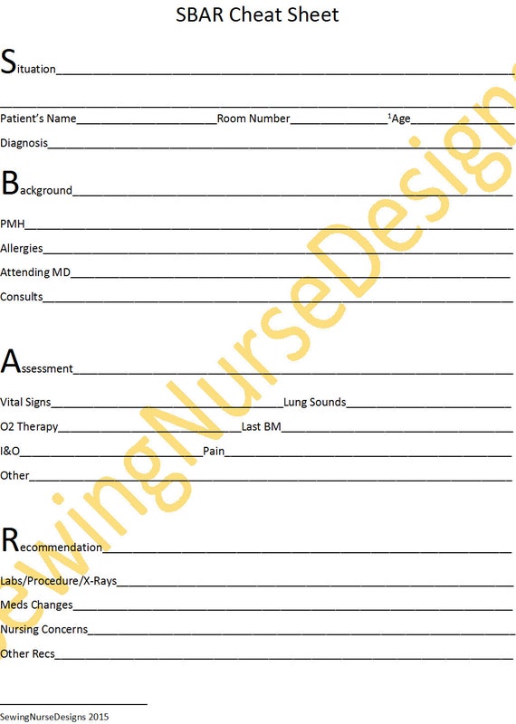 Accomplished image regarding sbar printable forms Exhilarating image intended for sbar printable forms