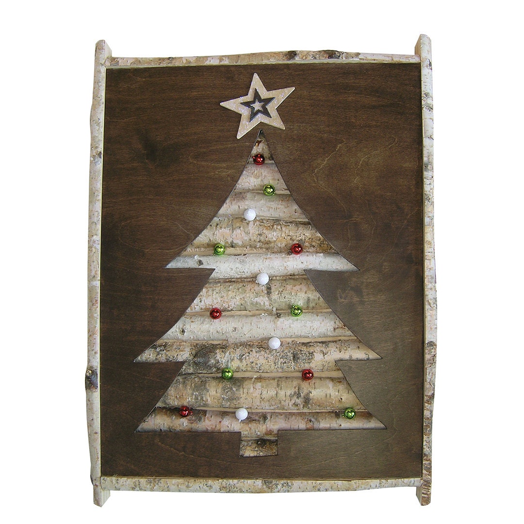 Christmas Tree Wall Decor with Small Ornaments by DirectWoodDecor
