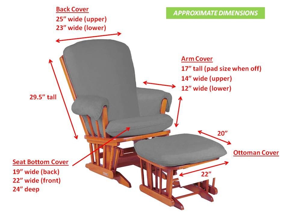 Cover Me Glider Chair Cover Gray