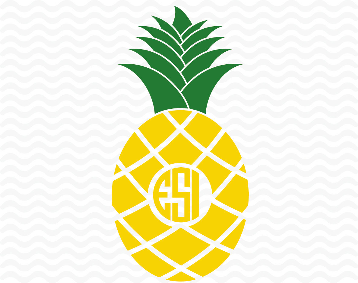 Pineapple monogram svg Summer svg Fruit svg Beach svg SVG