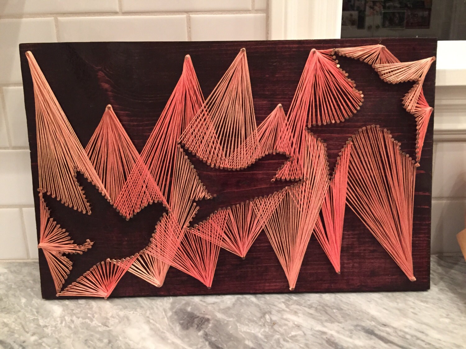 Flying birds string art