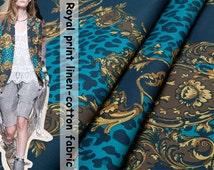 <P09R> GAUCHO FLOWER PRINTED LINEN
