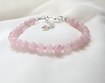 Rose Quartz Bracelet - Love Stone Bracelet - Energy Bracelet - Healing Bracelet - Love Bracelet -
