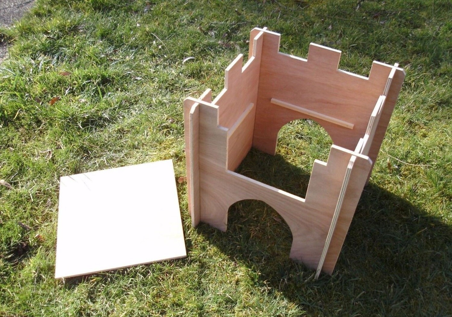 Wooden Rabbit Castle Playground Tunnel Shelter by KraftyCreature