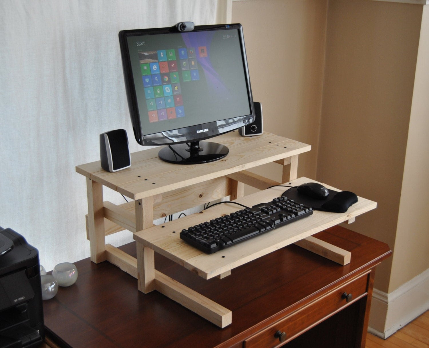 DIY Project Plan Standing Computer Desk by YogaDwelling on Etsy