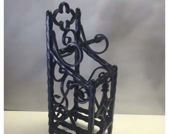 Wrought iron toilet paper holder
