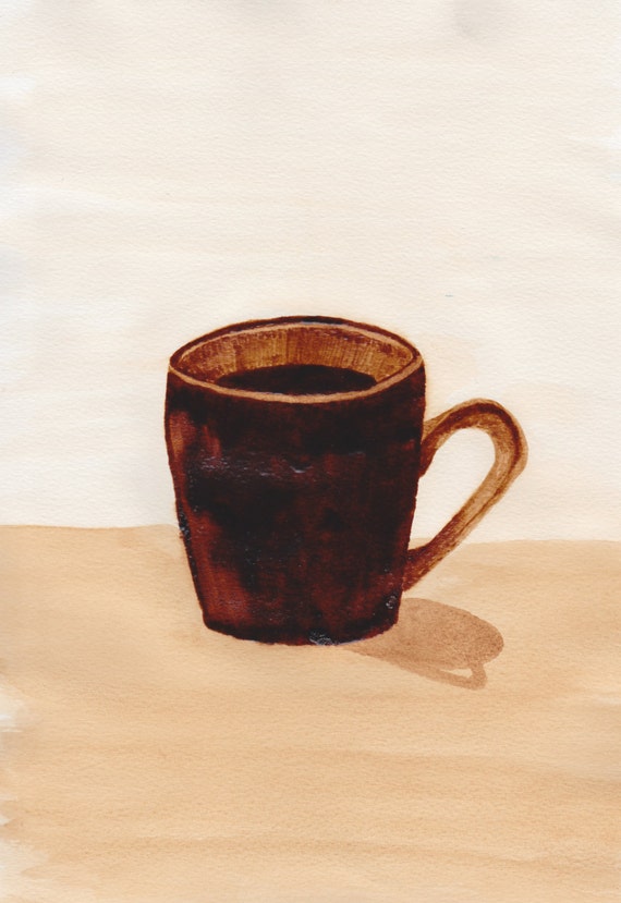 Instant coffee mug still life painting 8x10 painting with