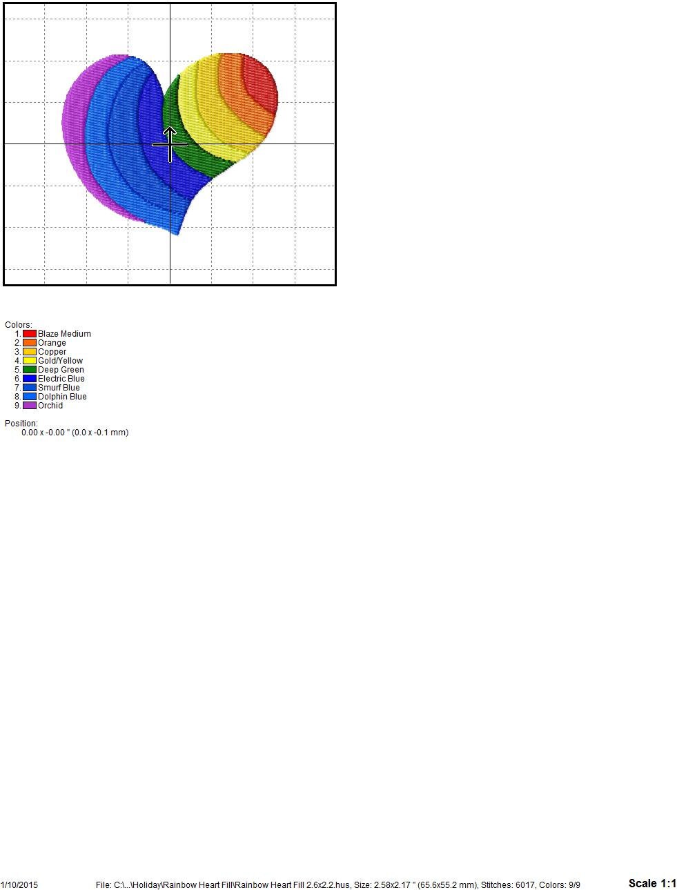 Machine Embroidery Heart Valentine's Day by DigitizedByHand