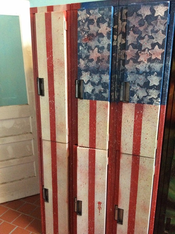 American Flag 6 Panel School Locker by TrailerParkFabulous on Etsy