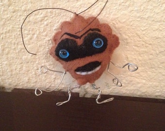 2" Burgle Bug Textile Sculpture