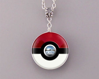 Disney Pokemon Pokeball Necklace Pokemon Necklace Poke ball Jewelry ...