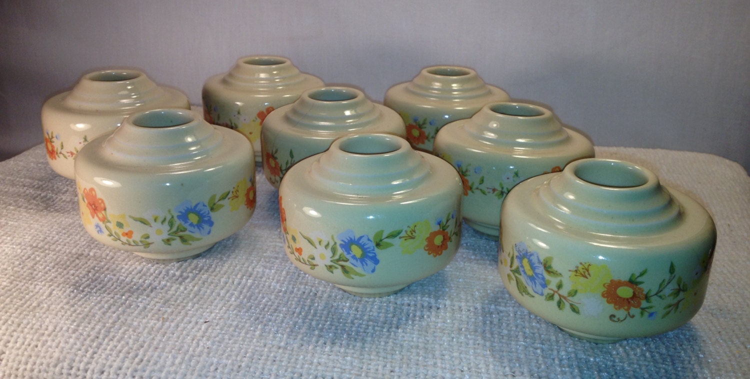 Dresher Porcelain Hand Painted Finials/ Bed Knobs Rescued From