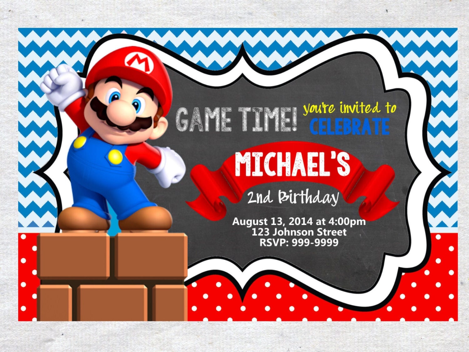 Super Mario Invitations 5