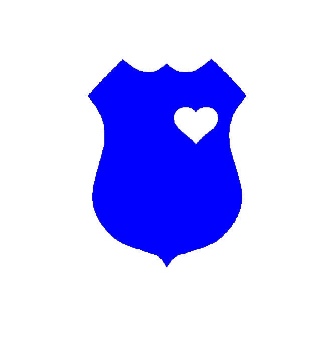 Police Badge Heart Vinyl Decal by VinylPros on Etsy