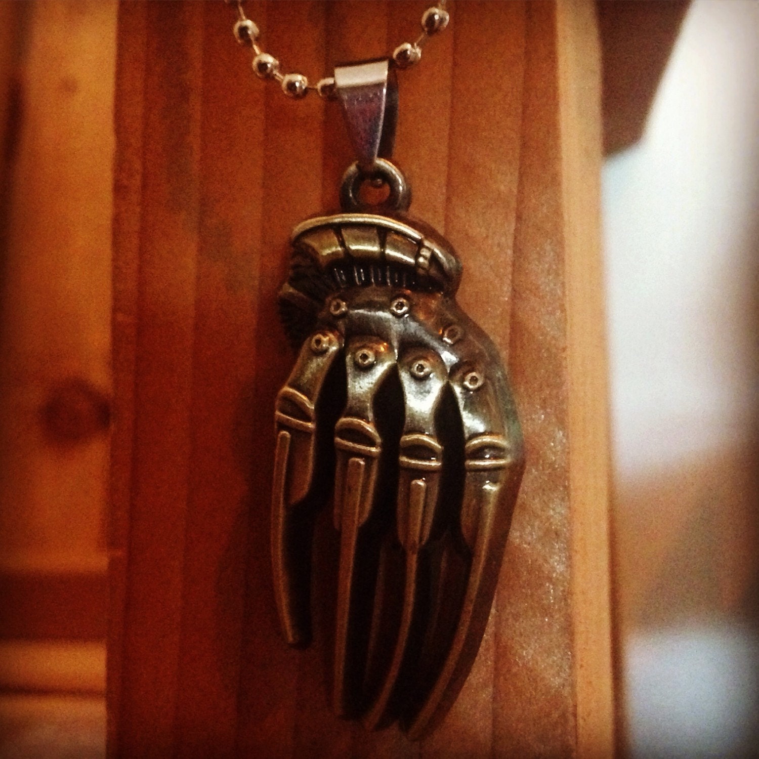 Freddy Krueger Glove Necklace Horror Jewelry