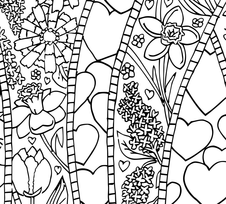 Adult Coloring Page LOVE Printable line art to by CandyHippie
