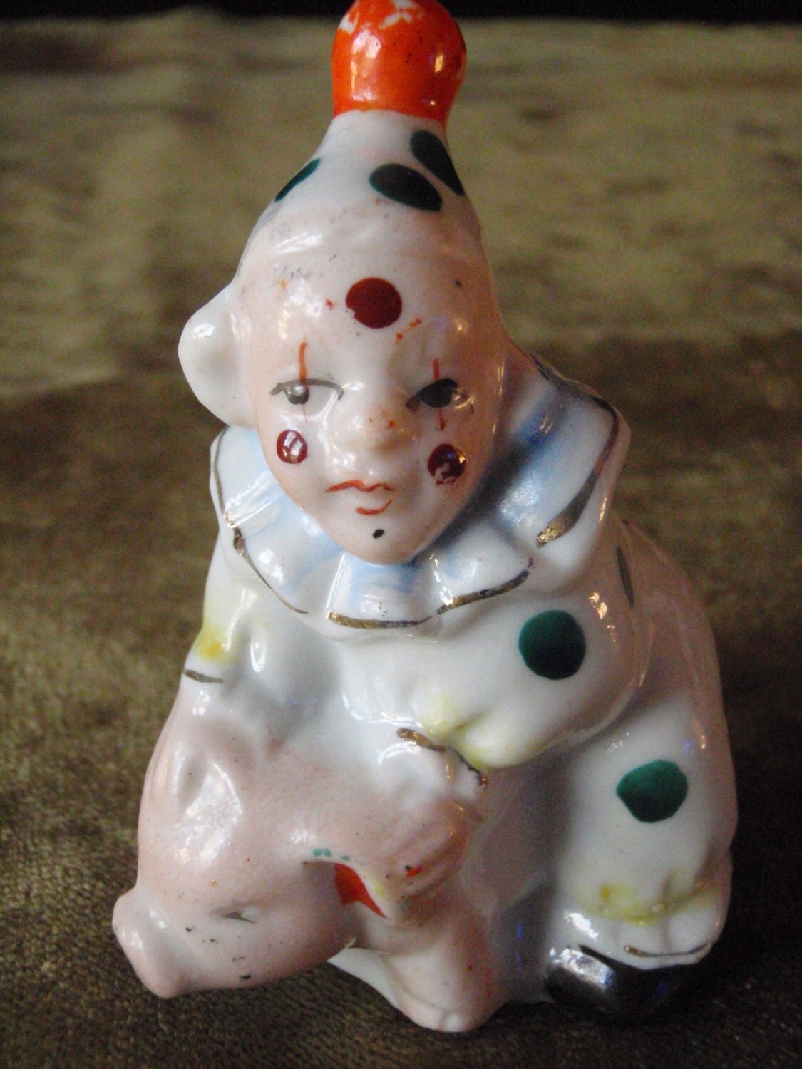 Darling Vintage Ceramic Clowns made in Japan by StellaJaneDaisyMae