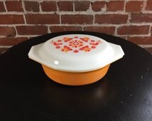 Popular items for orange pyrex on Etsy