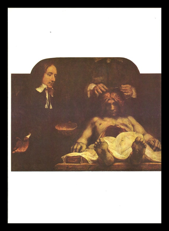 Rembrandt Print Art 1978 The Anatomy