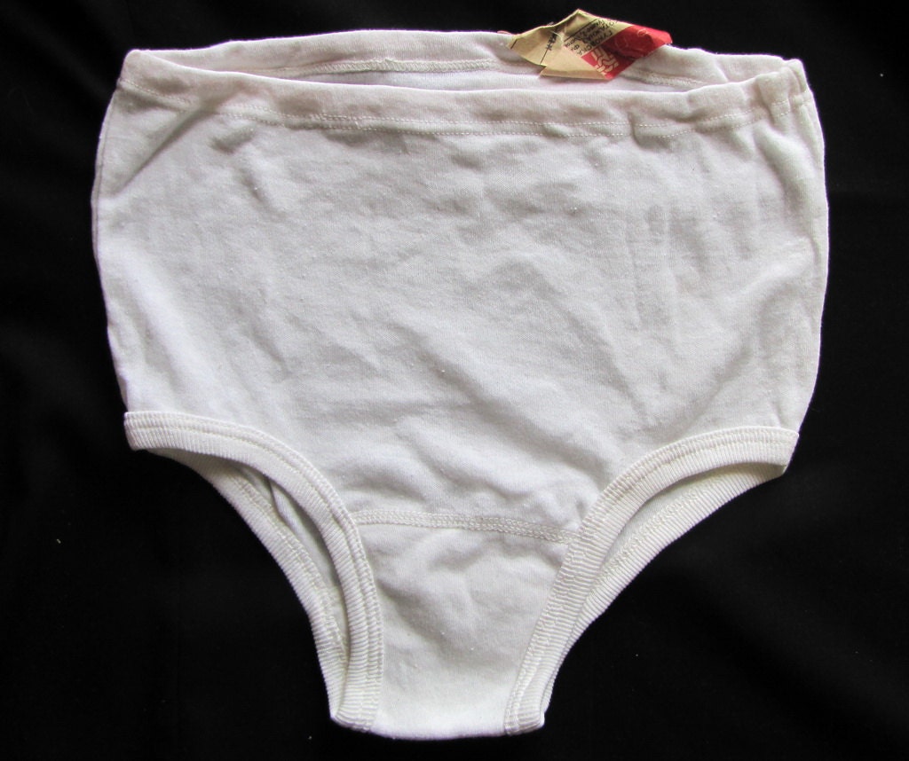 07 white cotton vintage children panties. by UssrVintageLingerie
