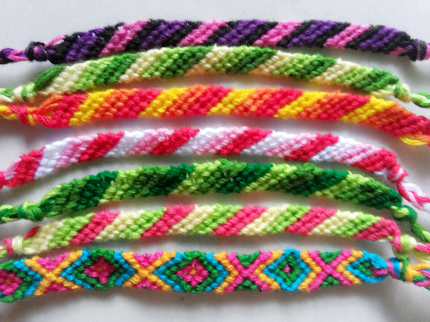 friendship bracelet string bracelet braided by unicorn13shop
