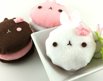macaron bunny plush
