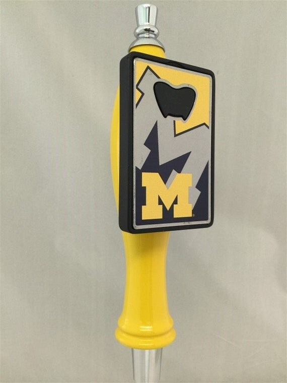 Michigan Wolverines beer tap handle with detachable by BeerDesigns