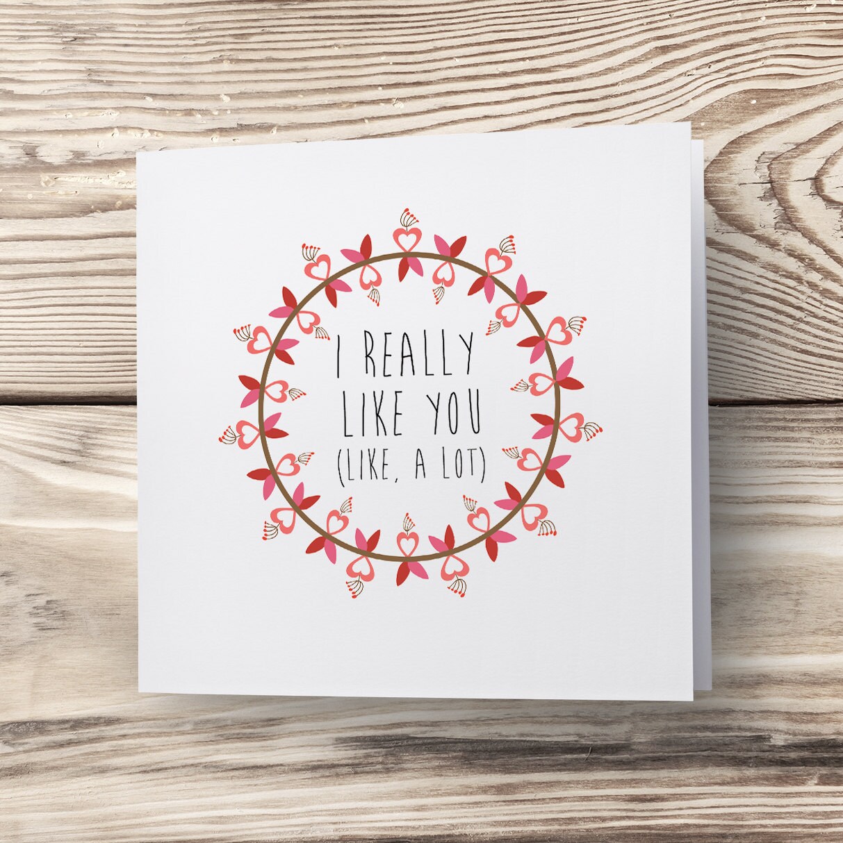 Cute Valentine's Card by StudioBrownDesigns on Etsy