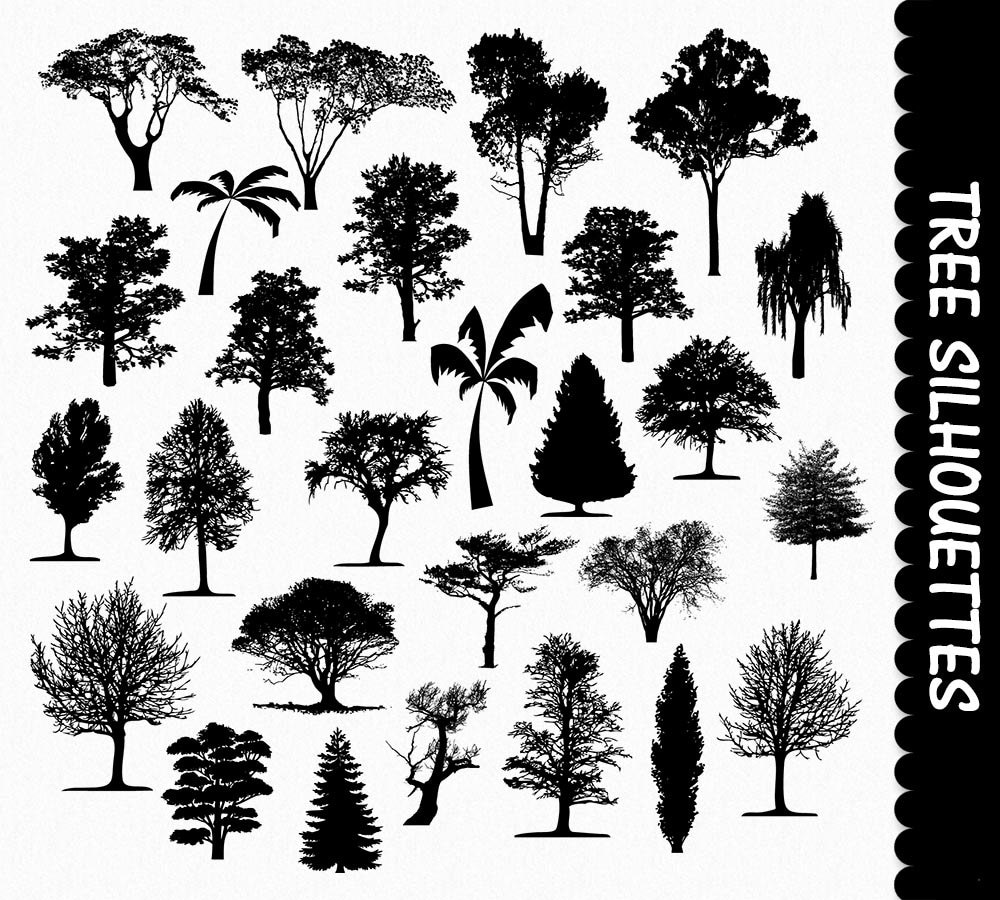 Tree Graphics Tree Silhouette Clip Art Trees Clipart Scrapbook