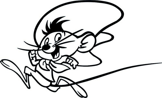 Vinyl decal of Speedy Gonzales