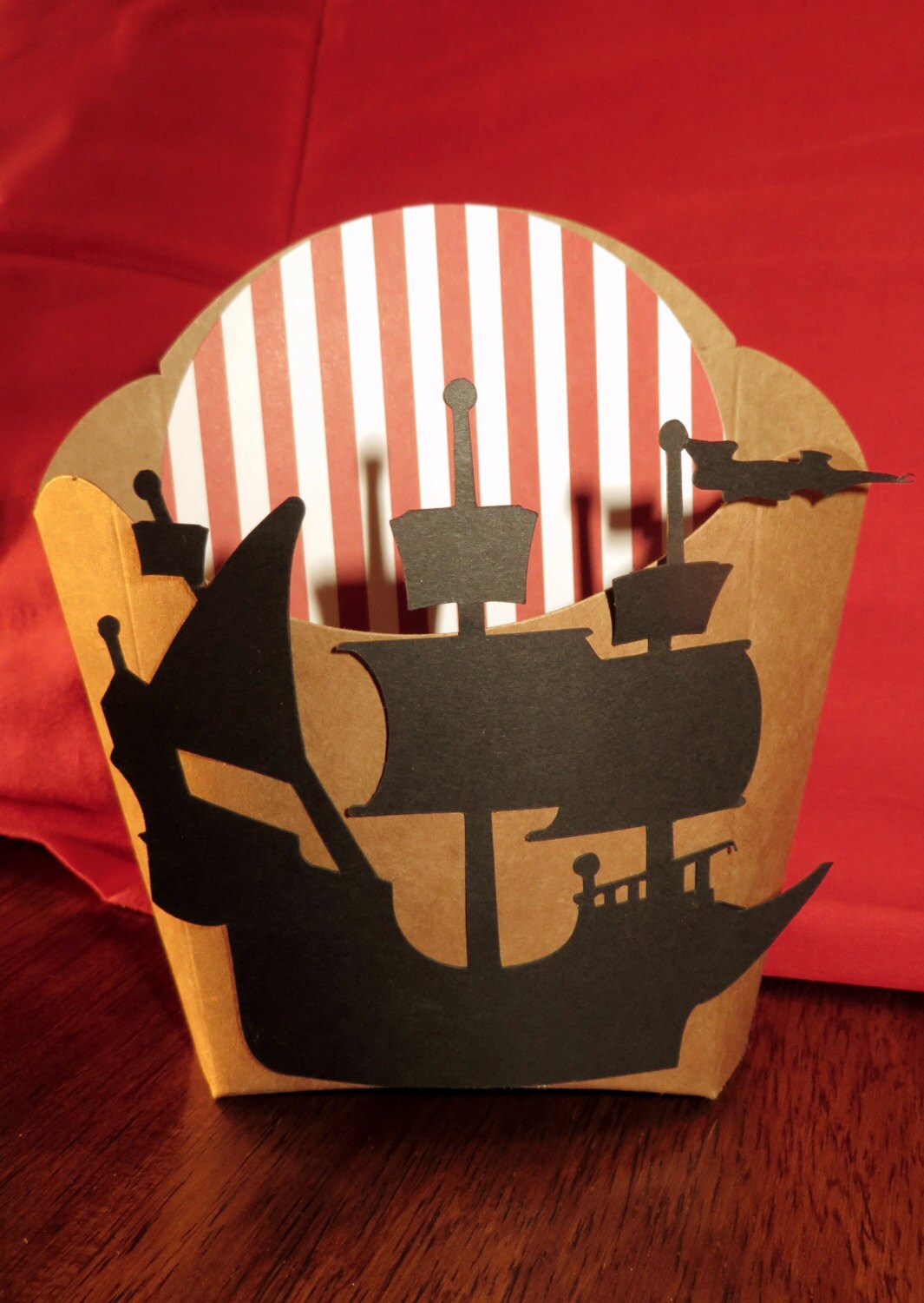 Pirate Fry Box Party Favor container Pirate Birthday Party