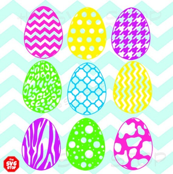 Download Items similar to Patterned Easter Eggs designs SVG and ...
