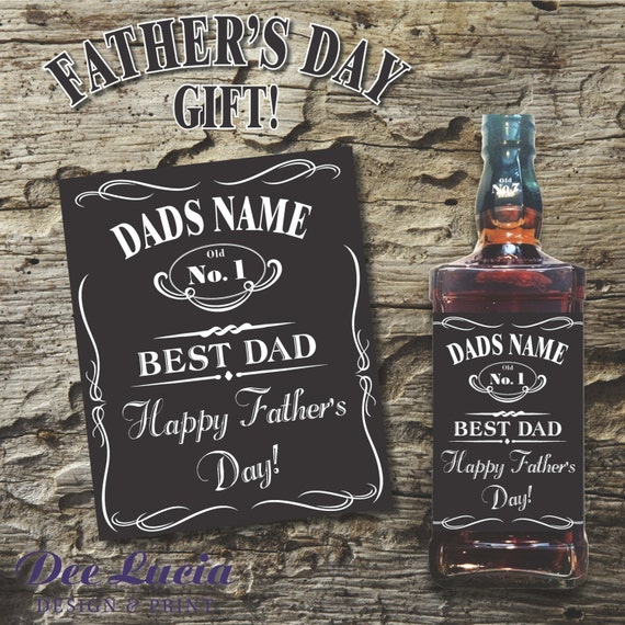 Download Fathers Day Gift Jack Daniels Bottle Labels by DeeLuciaDesignPrint