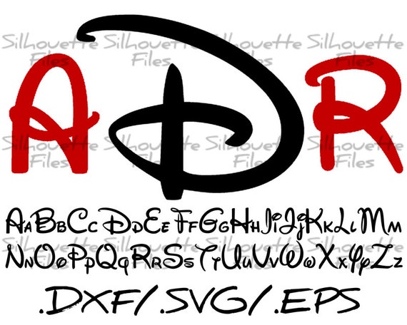 Disney Silhouette Alphabet Font Design For Use With Your