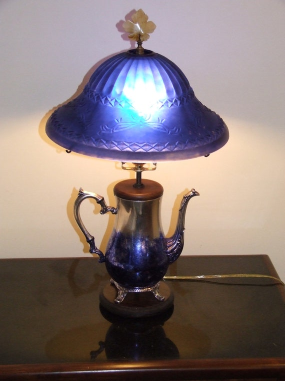 Tea Pot Lamp by CraftsmansUpcycle on Etsy