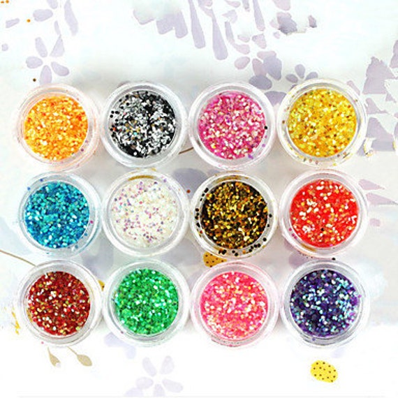 12-color 1mm hexagonal glitter tablets nail by BestNailDesignsss